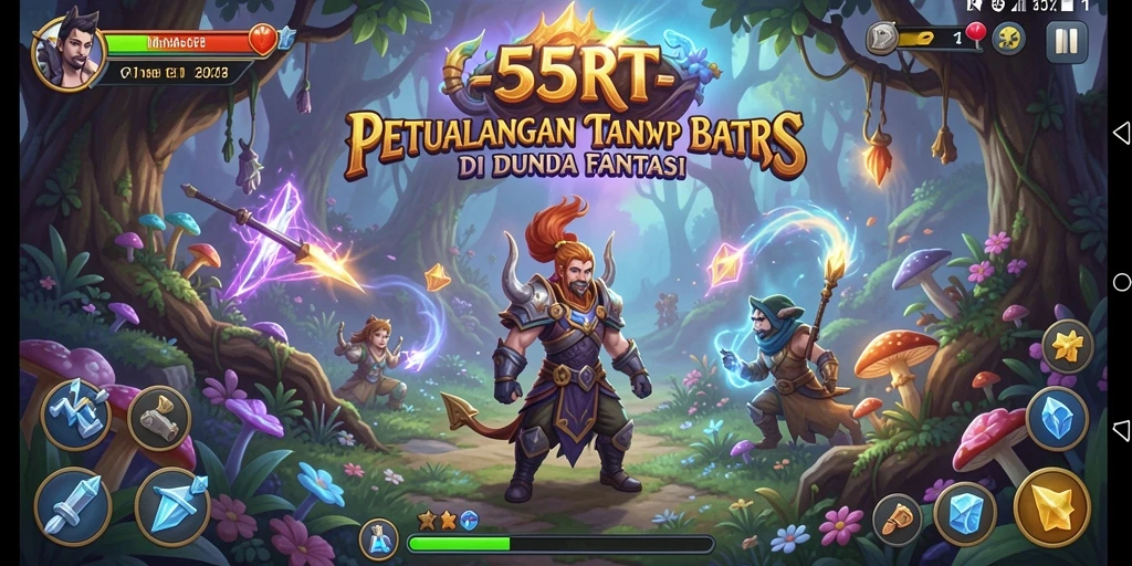 Tangkapan layar gameplay seru di 55RT dengan aksi petualangan menantang.
