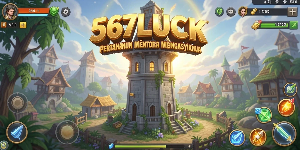Tampilan gameplay seru dalam menara pertahanan 567LUCK.