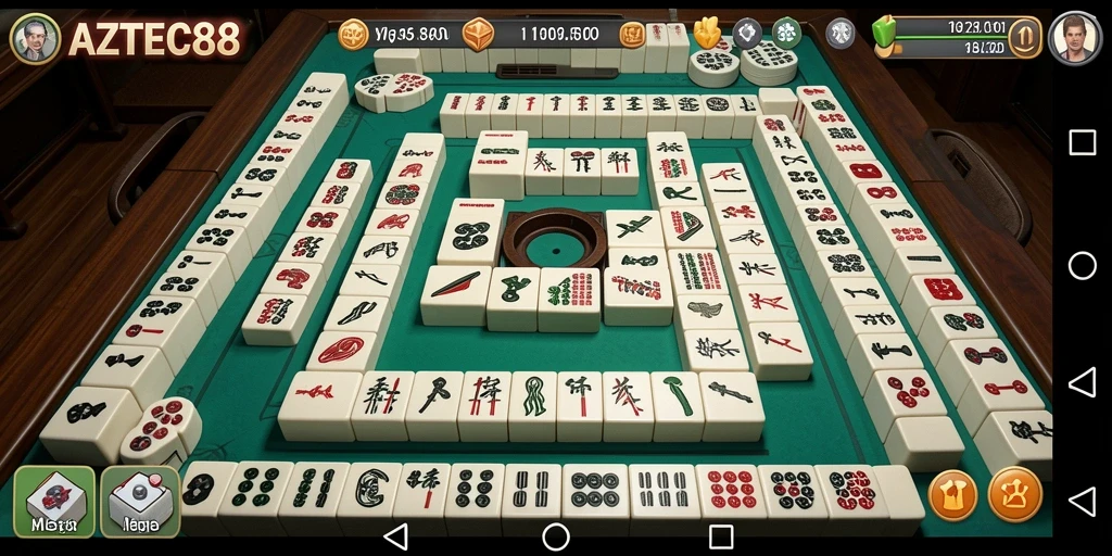 Tampilan gameplay AZTEC88 yang menarik dan menantang permainan Mahjong.