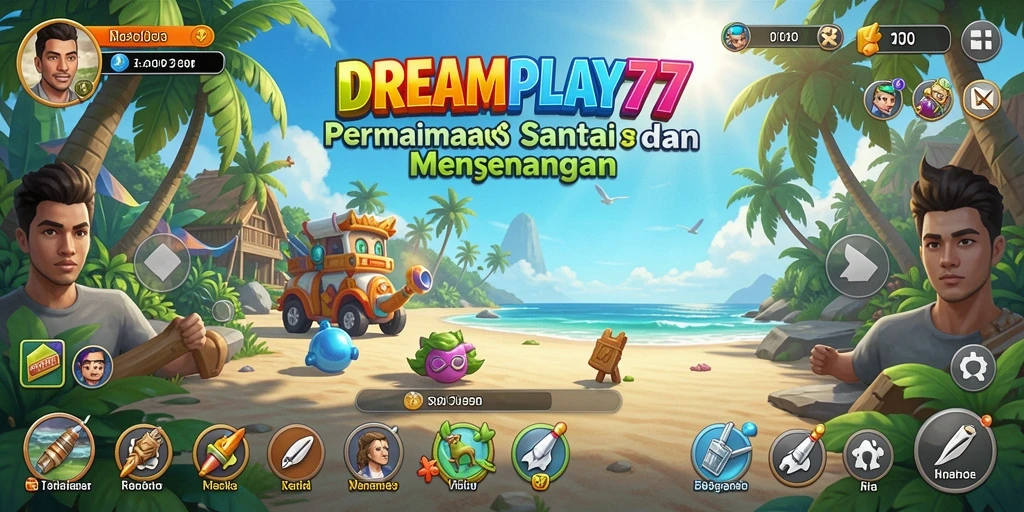 Tampilan gameplay <strong>DREAMPLAY77</strong> yang seru dan penuh warna.