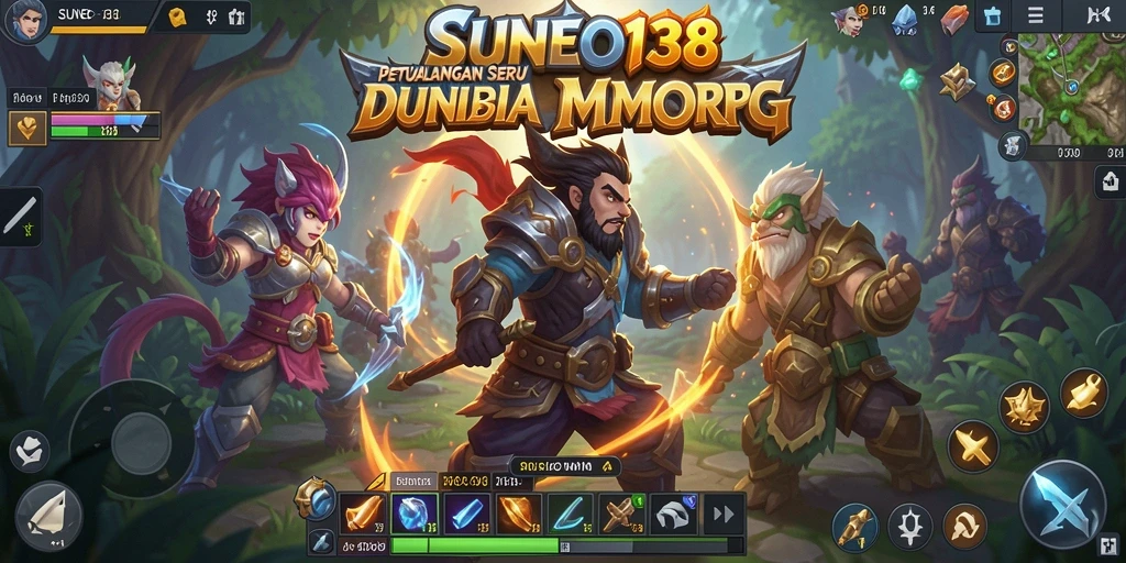 Screenshot utama SUNEO138 menampilkan aksi seru dalam gameplay MMORPG.