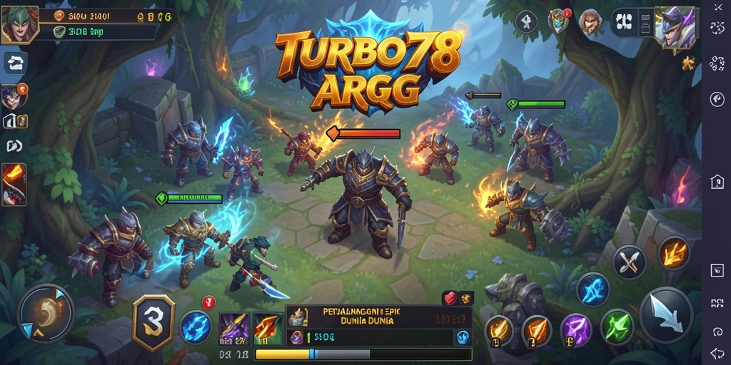 Tampilan aksi pertarungan dinamis dalam TURBO78 yang menegangkan.